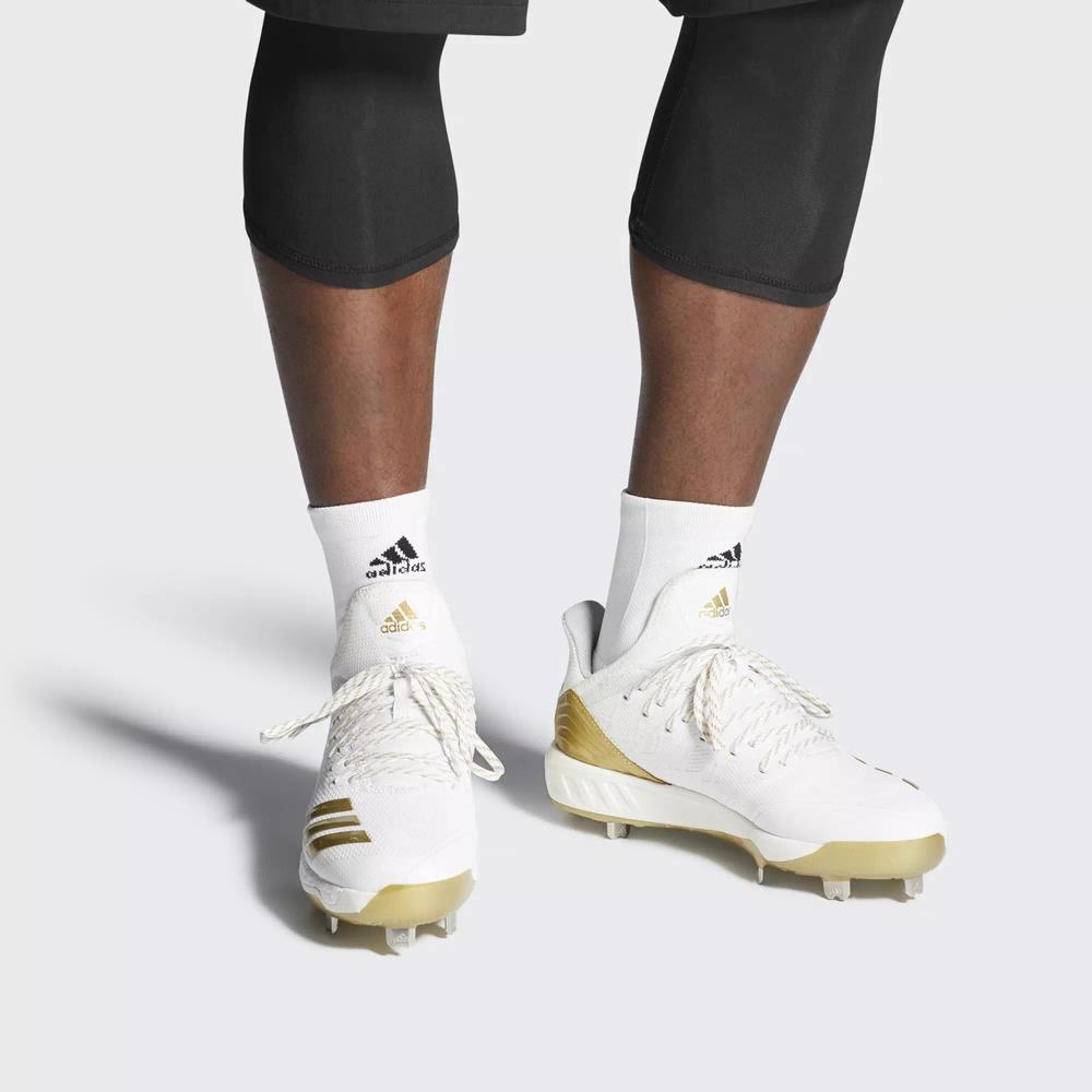 Adidas Boost Icon 4 Spikes De Beisbol Blancos Para Hombre (MX-55130)
